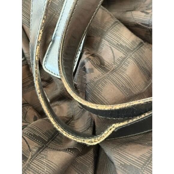 CHANEL Brown & Black Nylon Travel Line Bag*GM size w/zipper top*GREAT condition - Picture 16 of 16